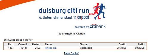 citirun ergebnisse