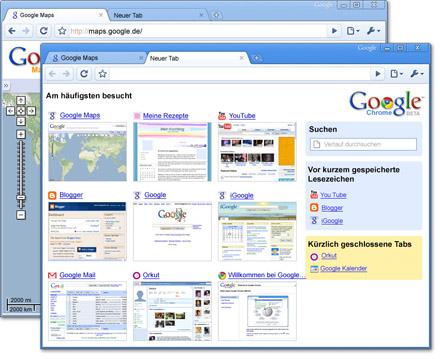Google Chrome Screens