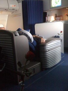 First Class bei Nacht